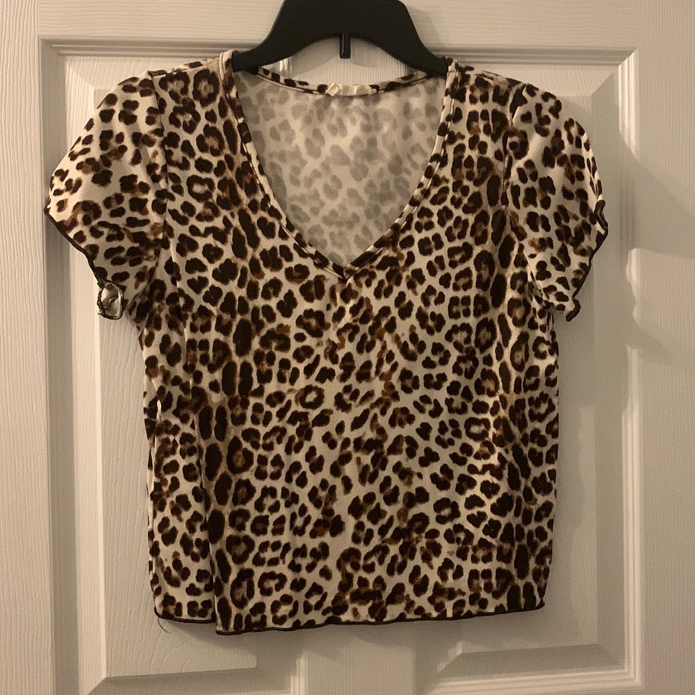 Olivia Rae Cheetah Print Crop Top